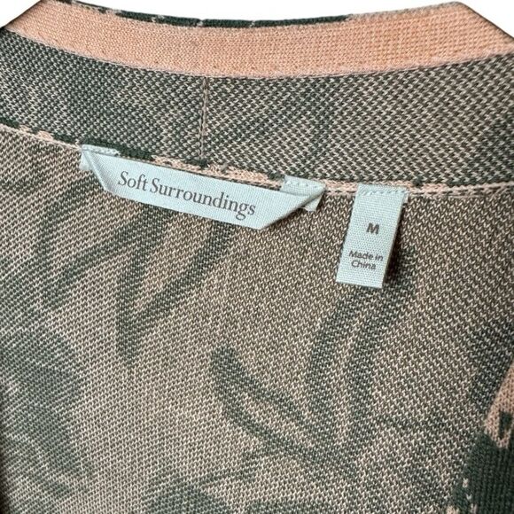 Soft Surroundings Sweater Woman’s M Desert Rose Peach Dreams Open Front - Picture 4 of 5